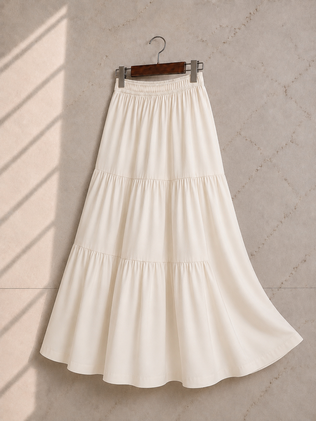 Midnight Elegance Tiered Maxi Skirt