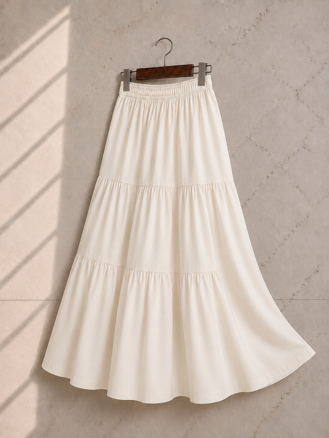 Midnight Elegance Tiered Maxi Skirt