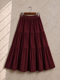 Midnight Elegance Tiered Maxi Skirt
