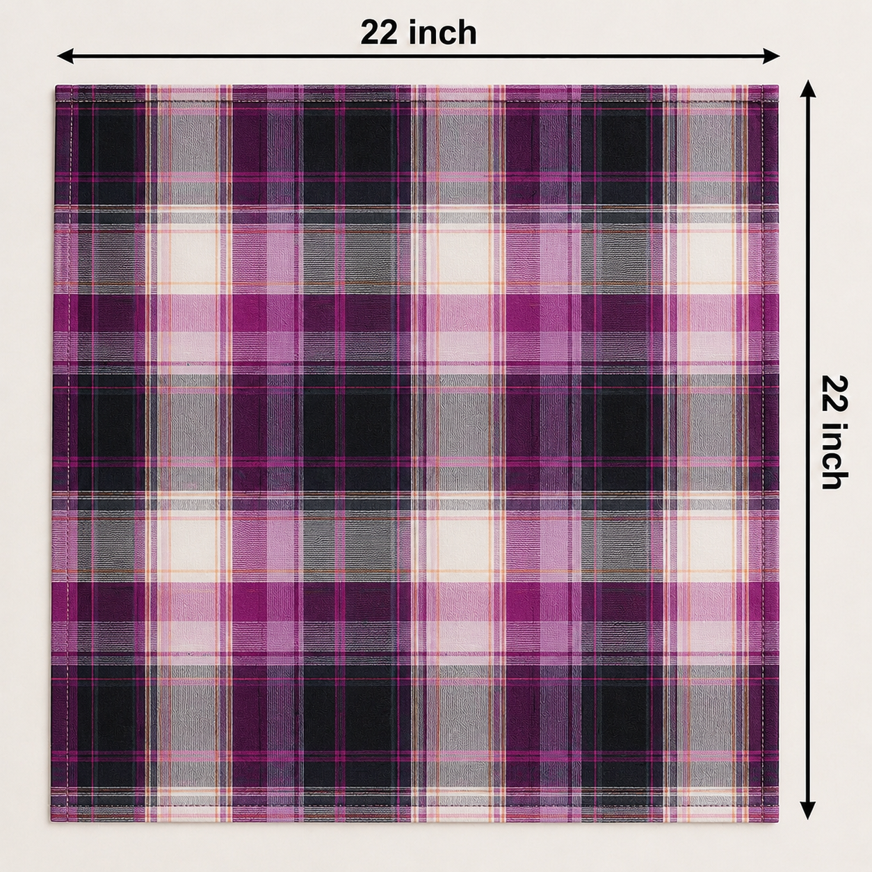 Velora  Check Luxe Bandana Scarf