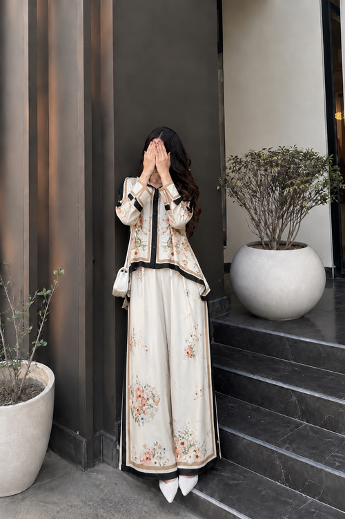 Ivory Blossom Luxe Co-Ord Set
