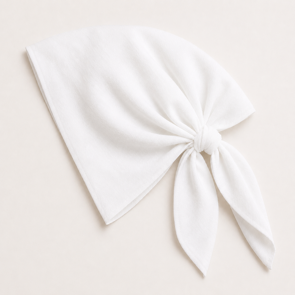 Velora White Luxe Bandana Scarf