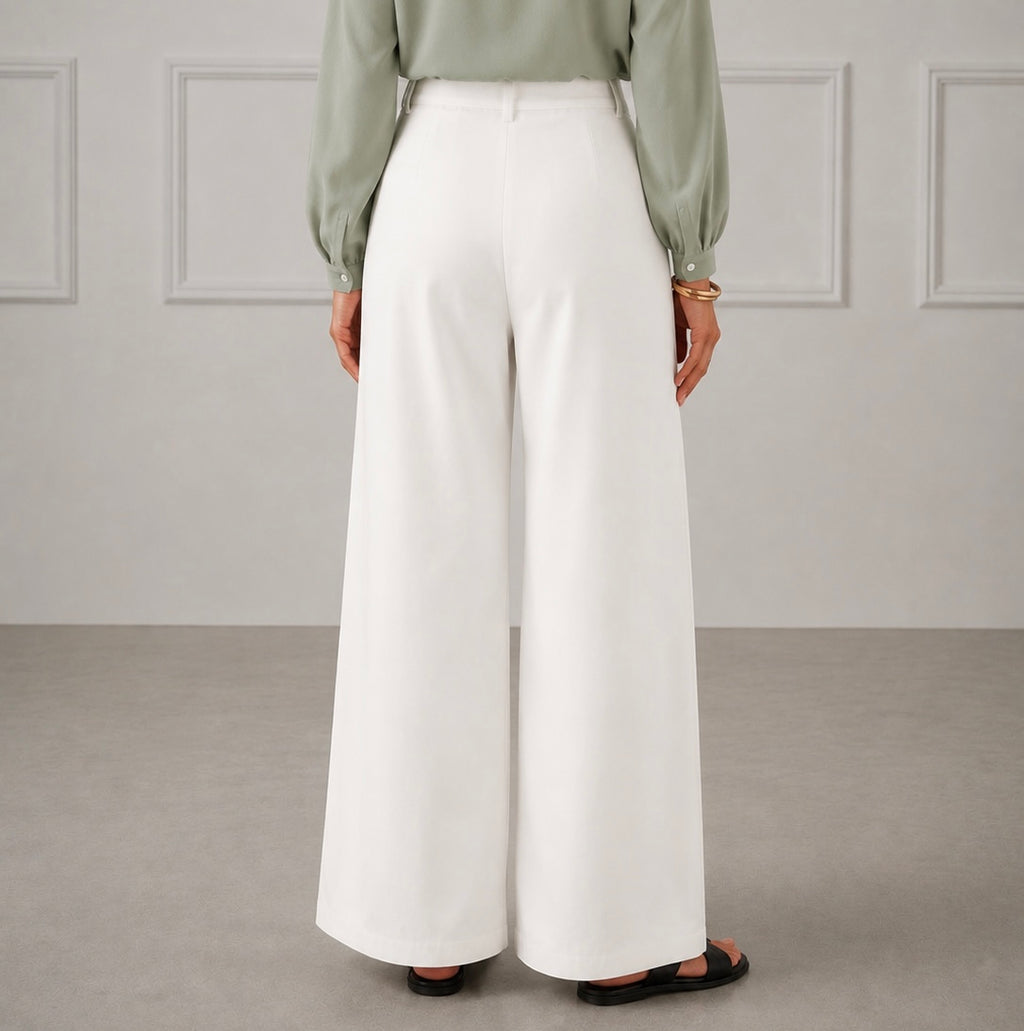 Elegant Black Wide-Leg Trousers