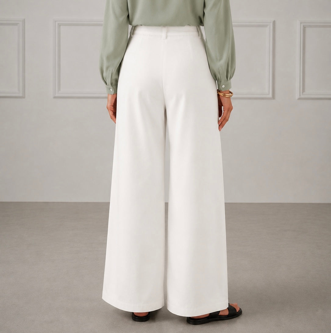 Elegant Black Wide-Leg Trousers