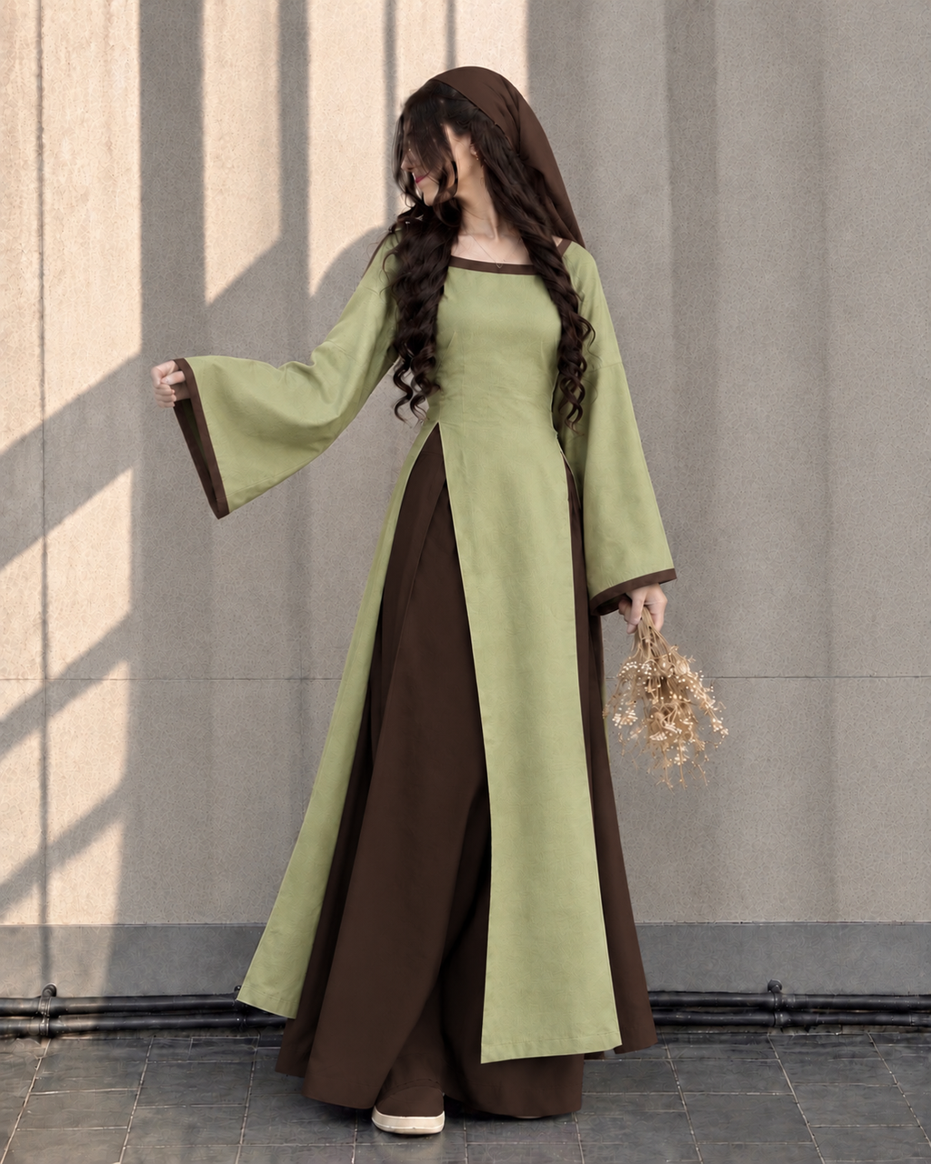 Sage & Cocoa Brown Maxi Dress