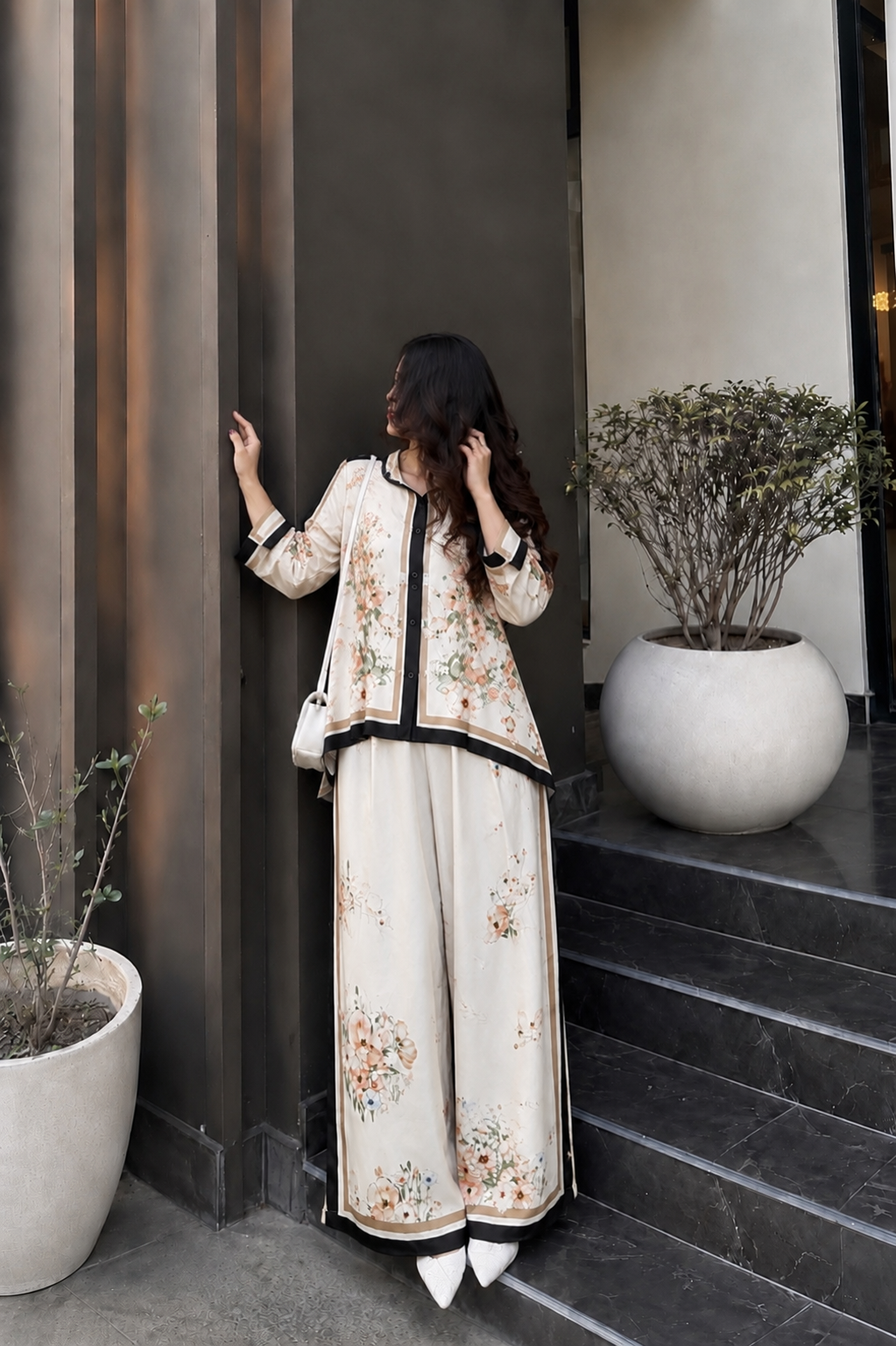 Ivory Blossom Luxe Co-Ord Set
