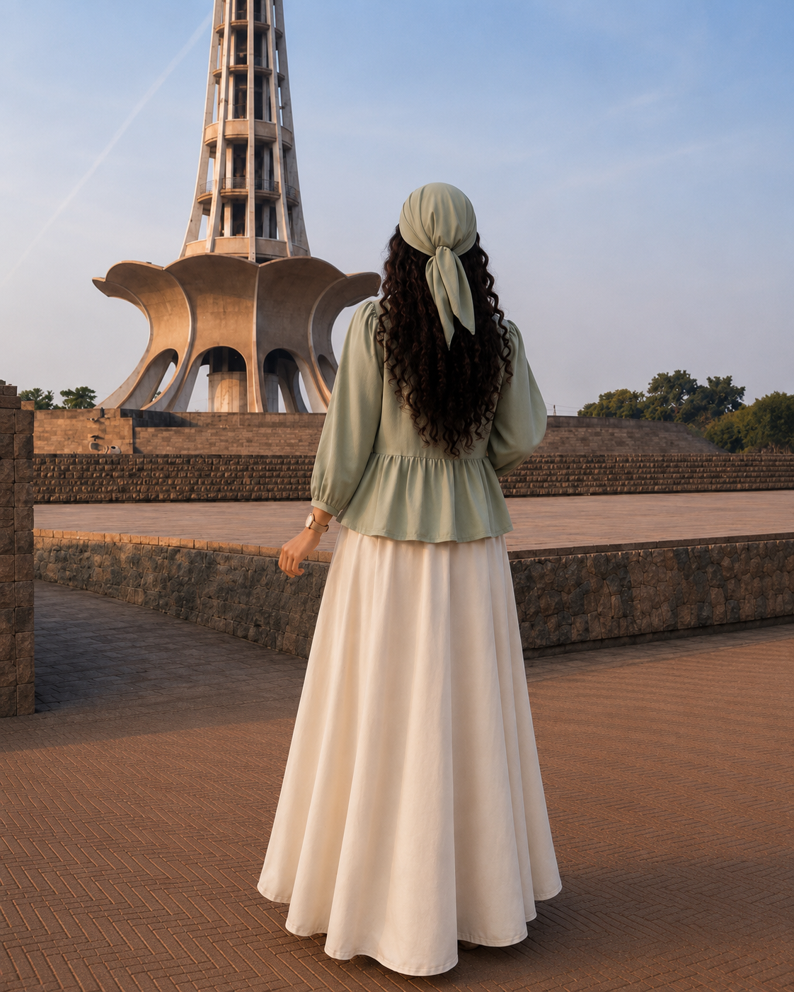Sage Serenity Tie-Front Co-Ord Set