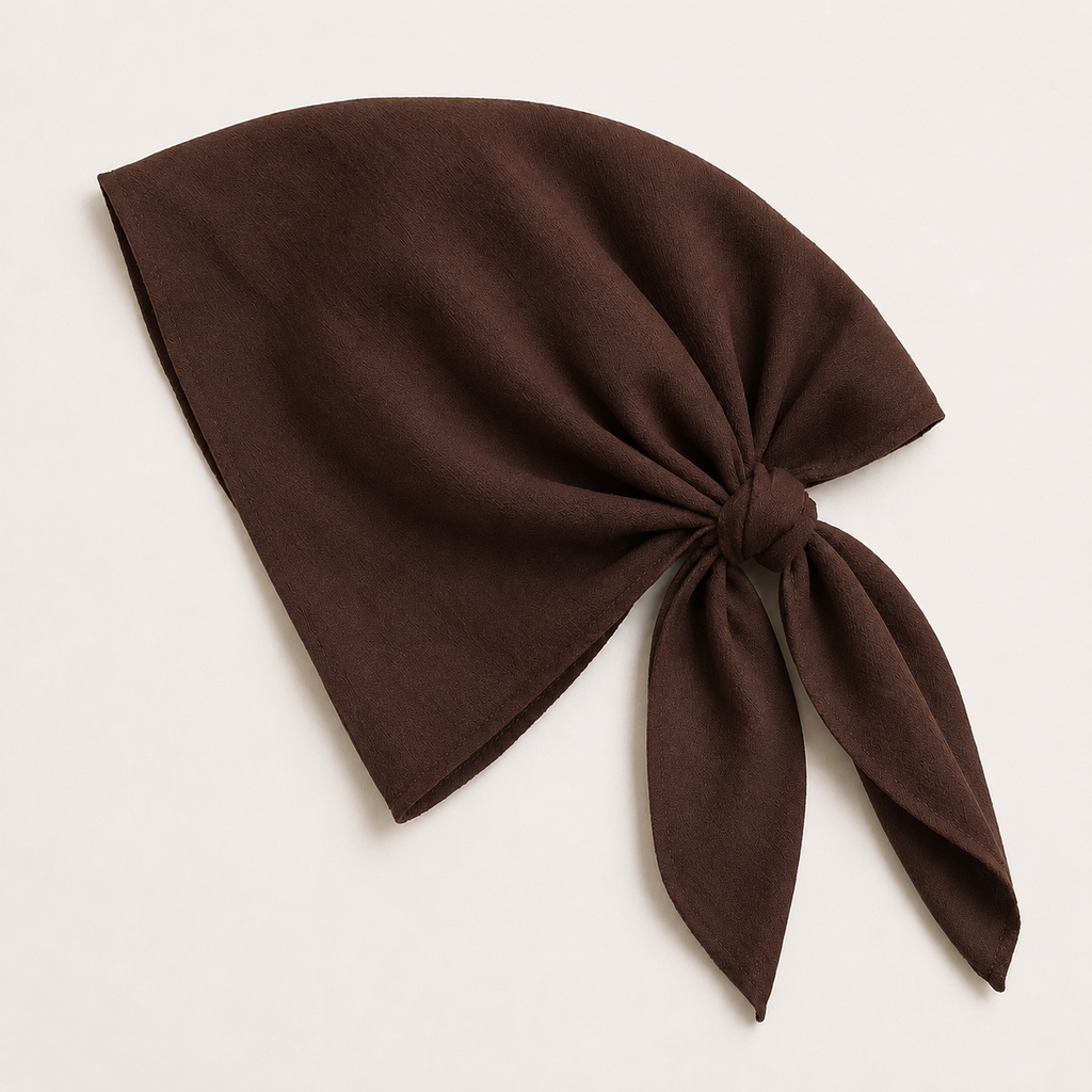 Velora chocolate brownLuxe Bandana Scarf