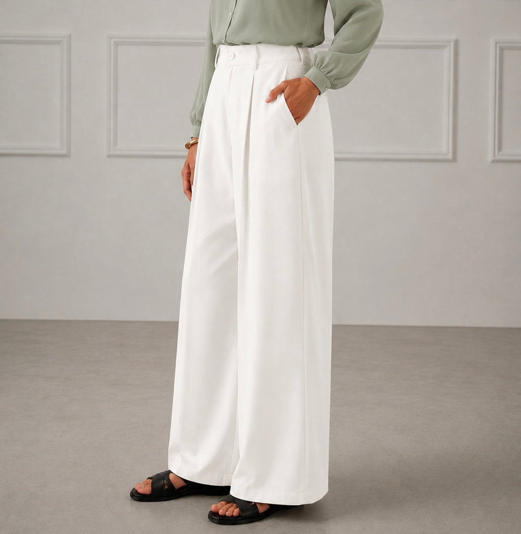 Elegant Black Wide-Leg Trousers