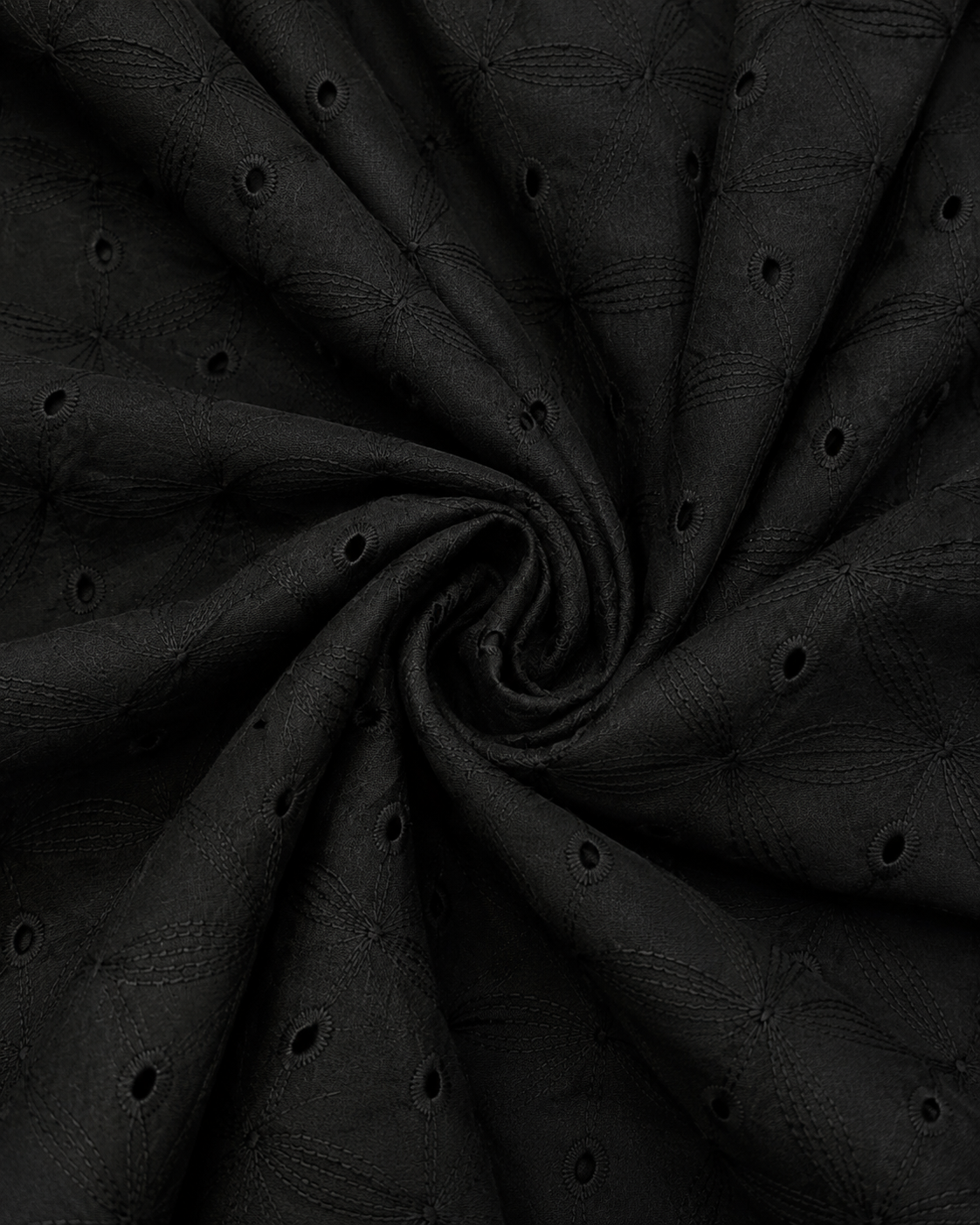 Elegant Black Chiken Kari Shirt with White Chiken Kari Flared Maxi Skirt