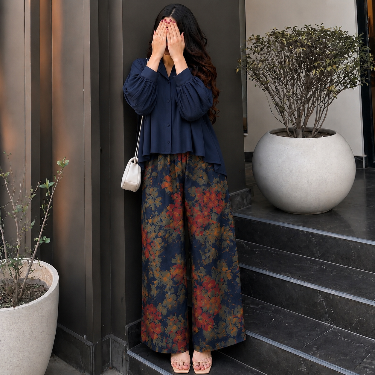 Navy Bloom Luxe Co-Ord