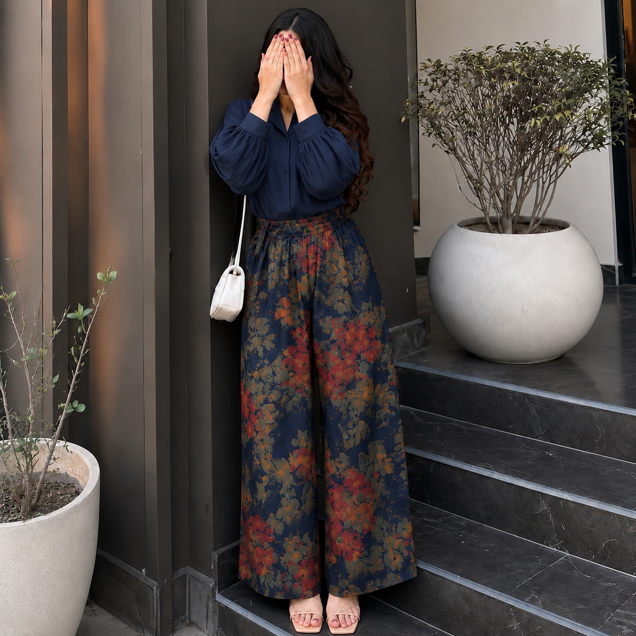 Navy Bloom Luxe Co-Ord