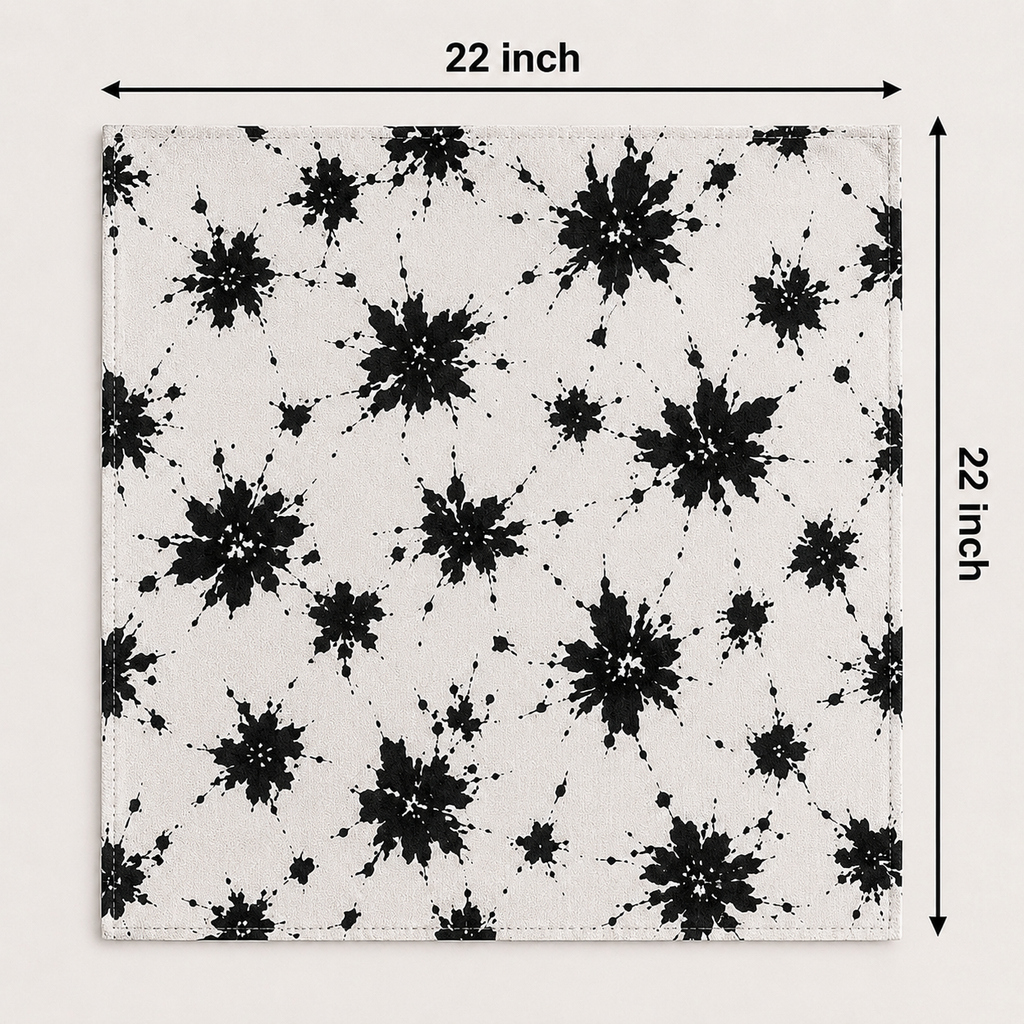Black & White Floral Bandana