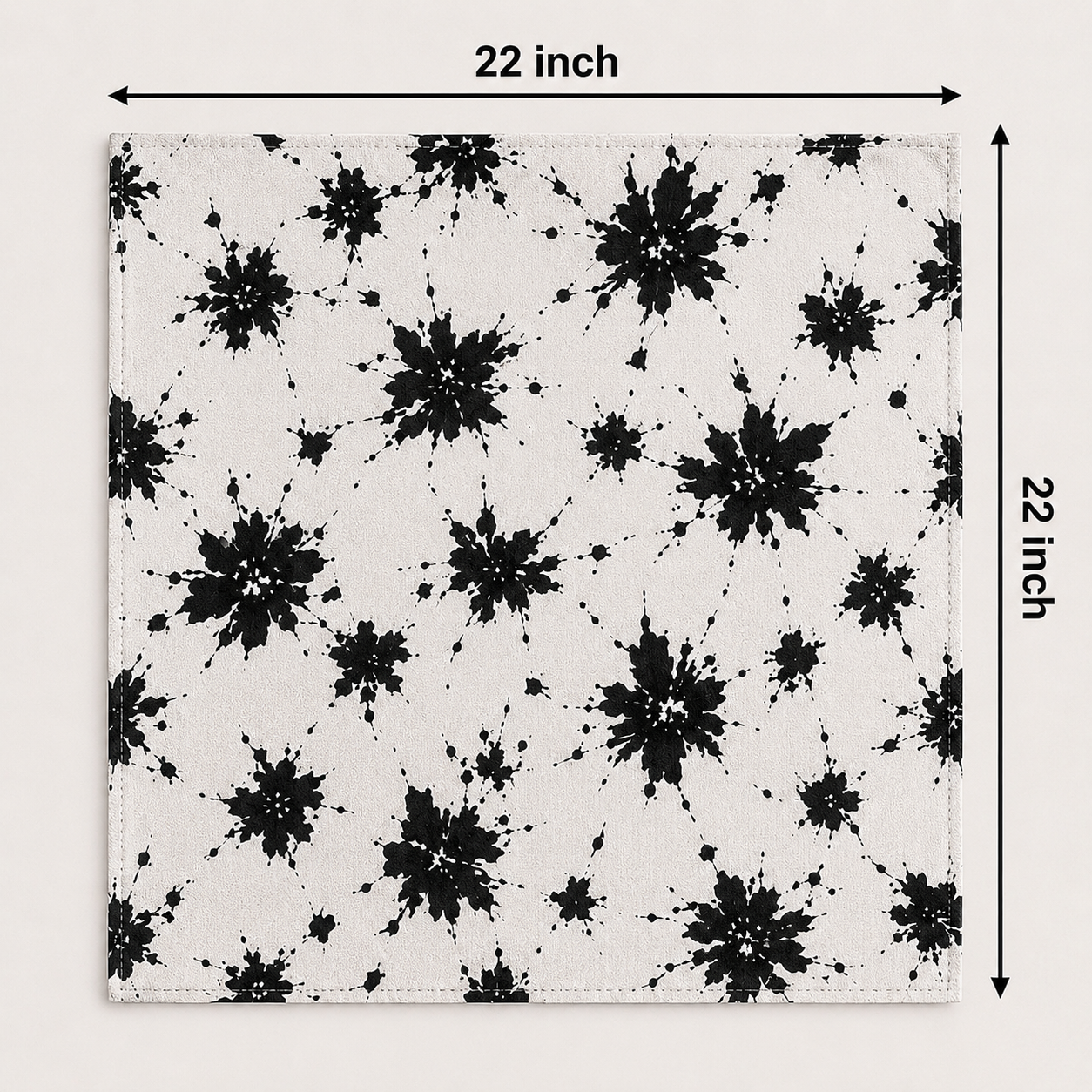Black & White Floral Bandana