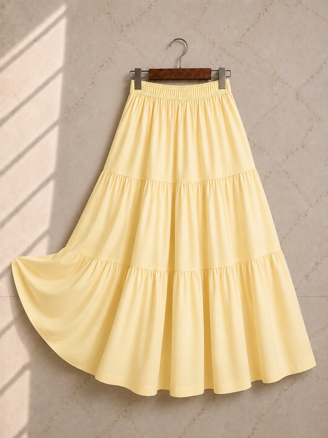Midnight Elegance Tiered Maxi Skirt