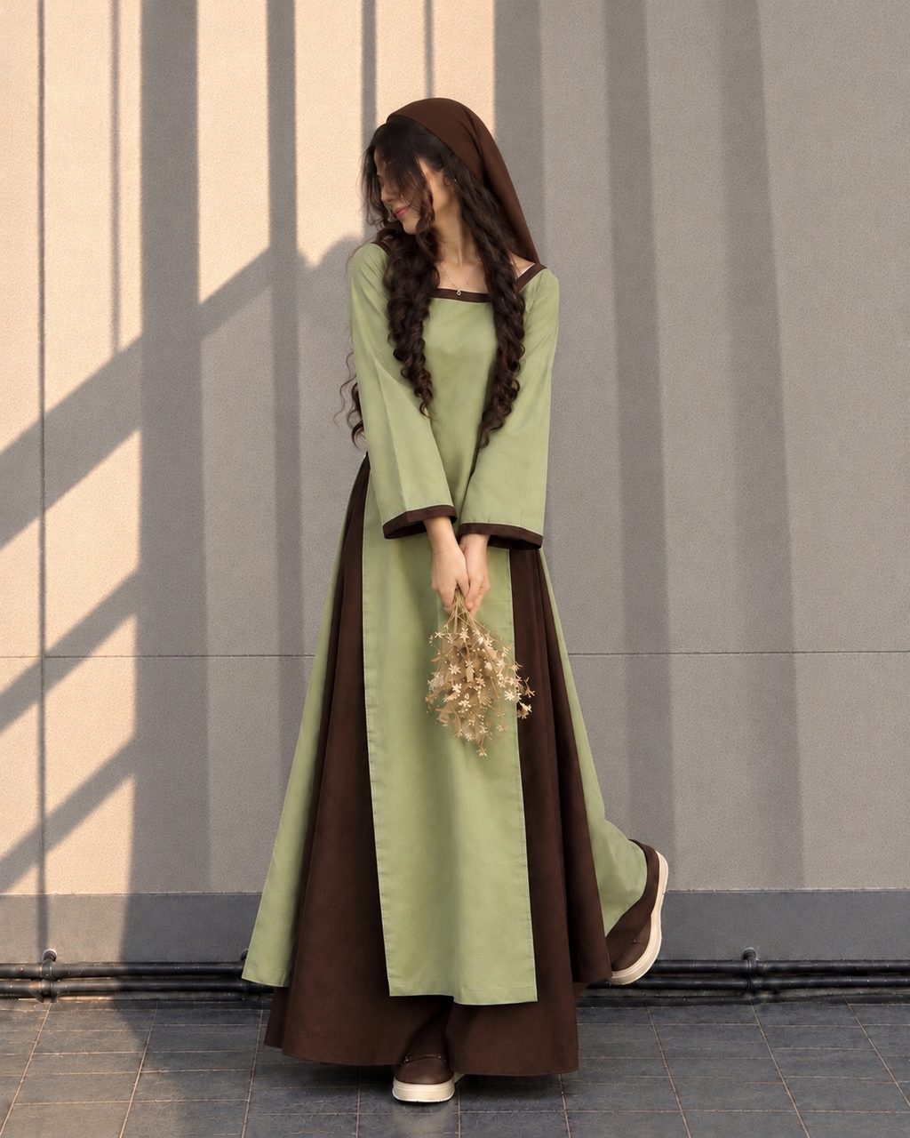 Sage & Cocoa Brown Maxi Dress