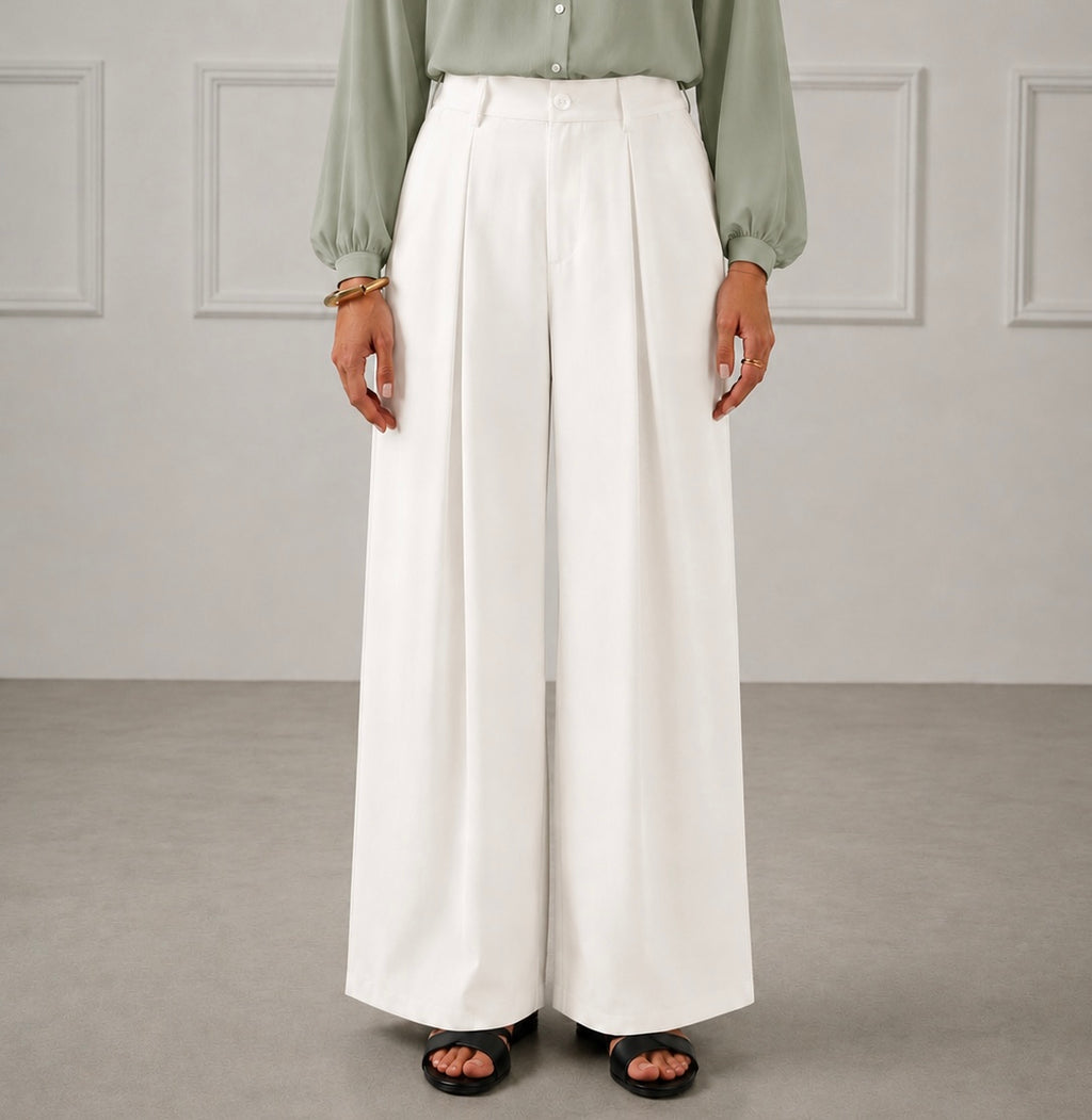 Elegant Black Wide-Leg Trousers
