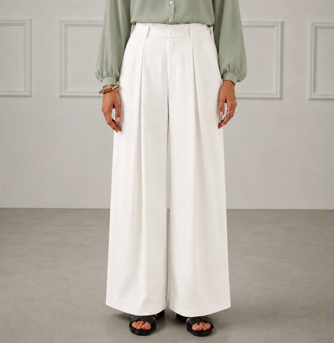 Elegant Black Wide-Leg Trousers