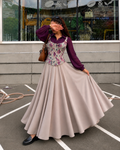 Amour Floral Corset & Flowing Maxi Skirt Set