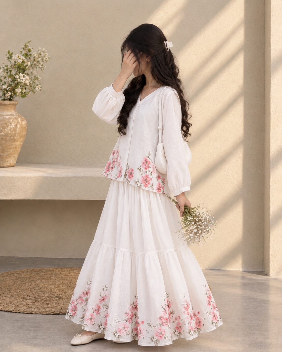 Rosy Bloom Maxi | Kids Floral Dress