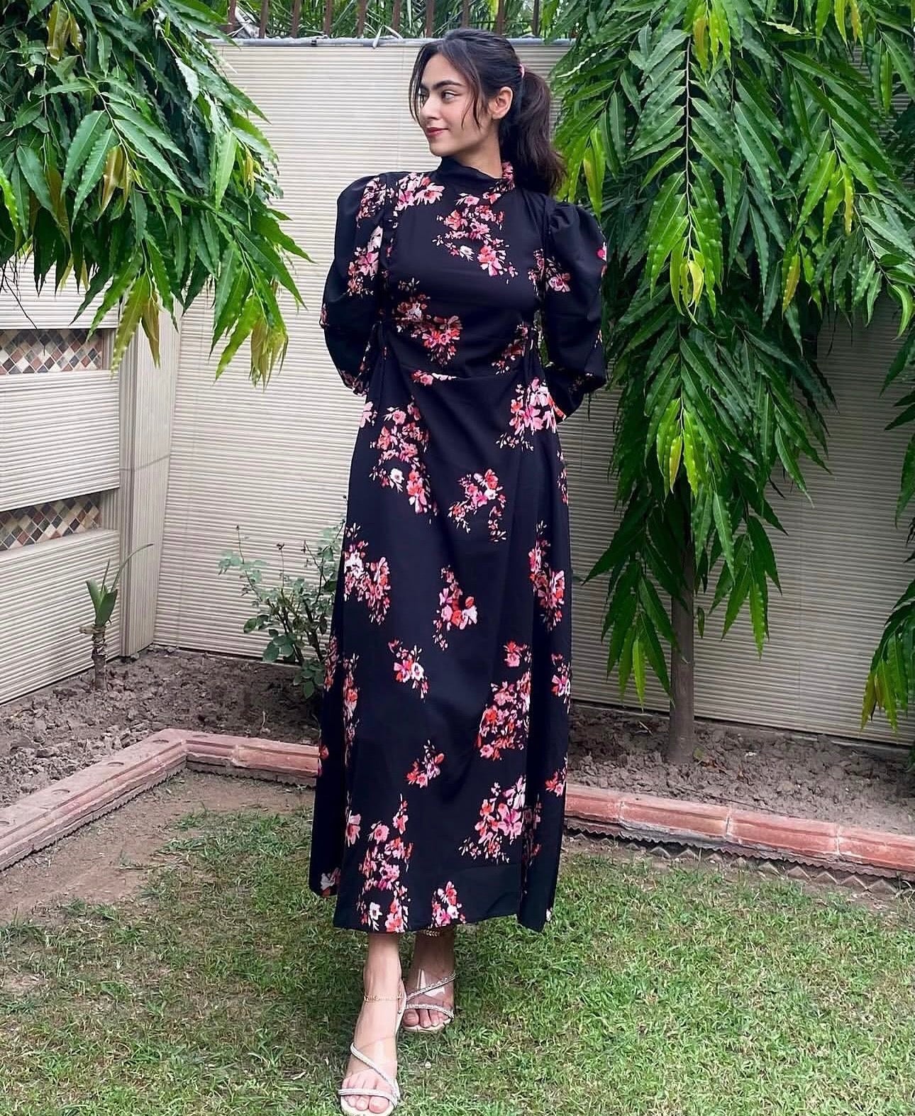Midnight Blossom Floral Maxi Dress