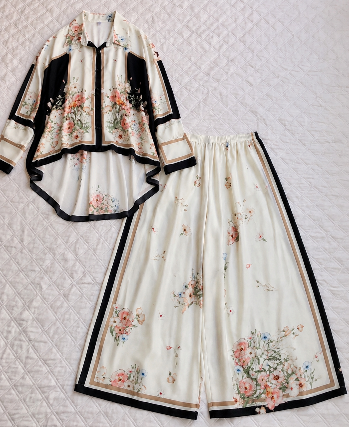 Ivory Blossom Luxe Co-Ord Set