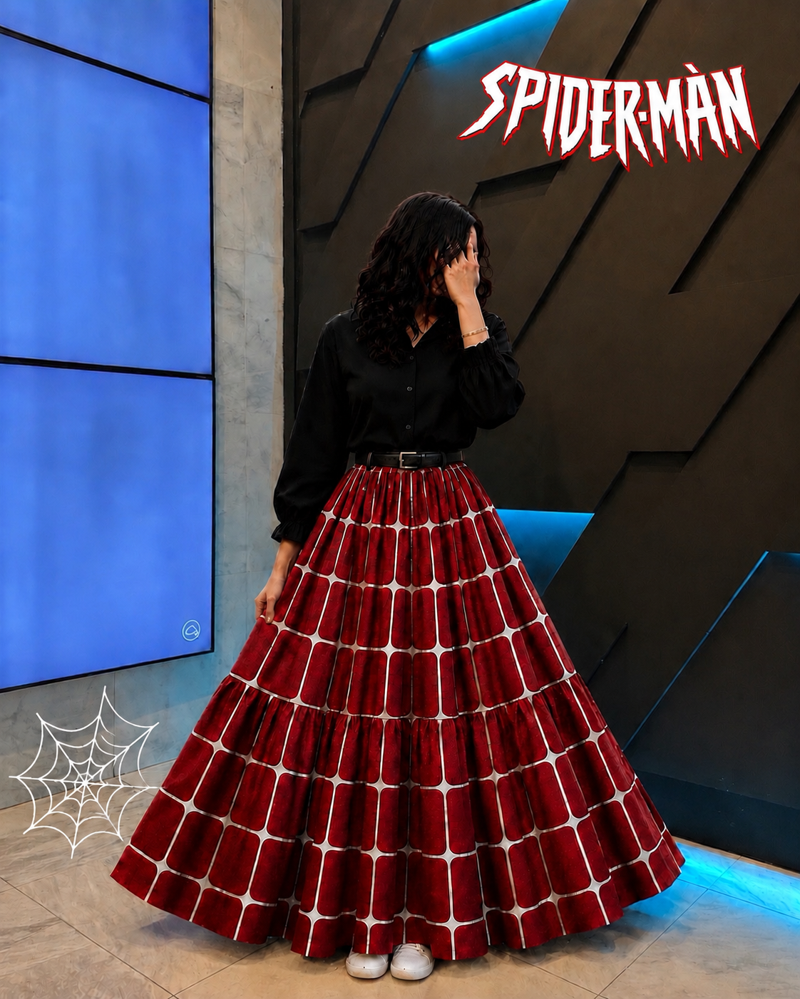SpiderVerse Flare Maxi Skirt Set