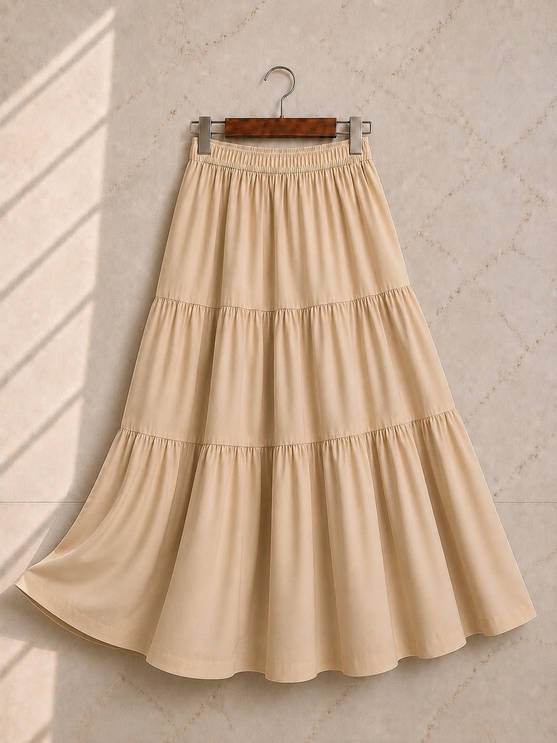 Midnight Elegance Tiered Maxi Skirt