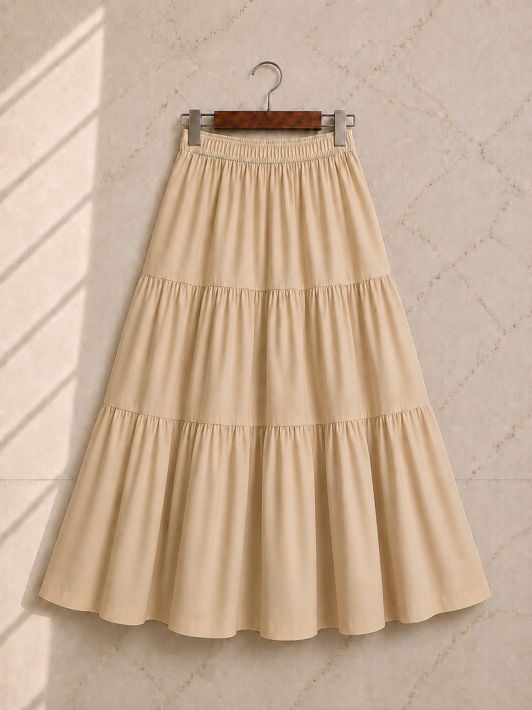 Midnight Elegance Tiered Maxi Skirt