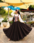 Noir Crochet Corset Skirt and shirt