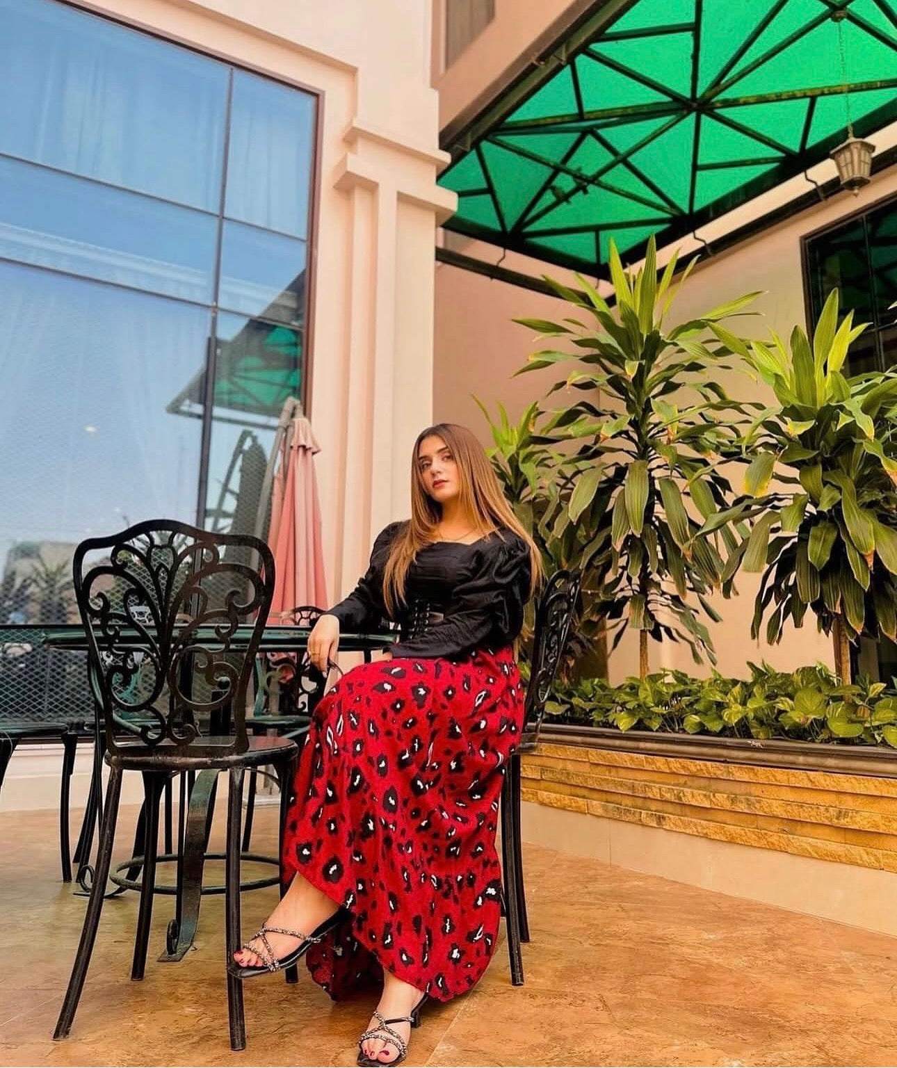 Scarlet Noir Corset Maxi Dress