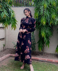 Midnight Blossom Floral Maxi Dress