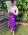 Celestial Bloom Ruffle Maxi Dress