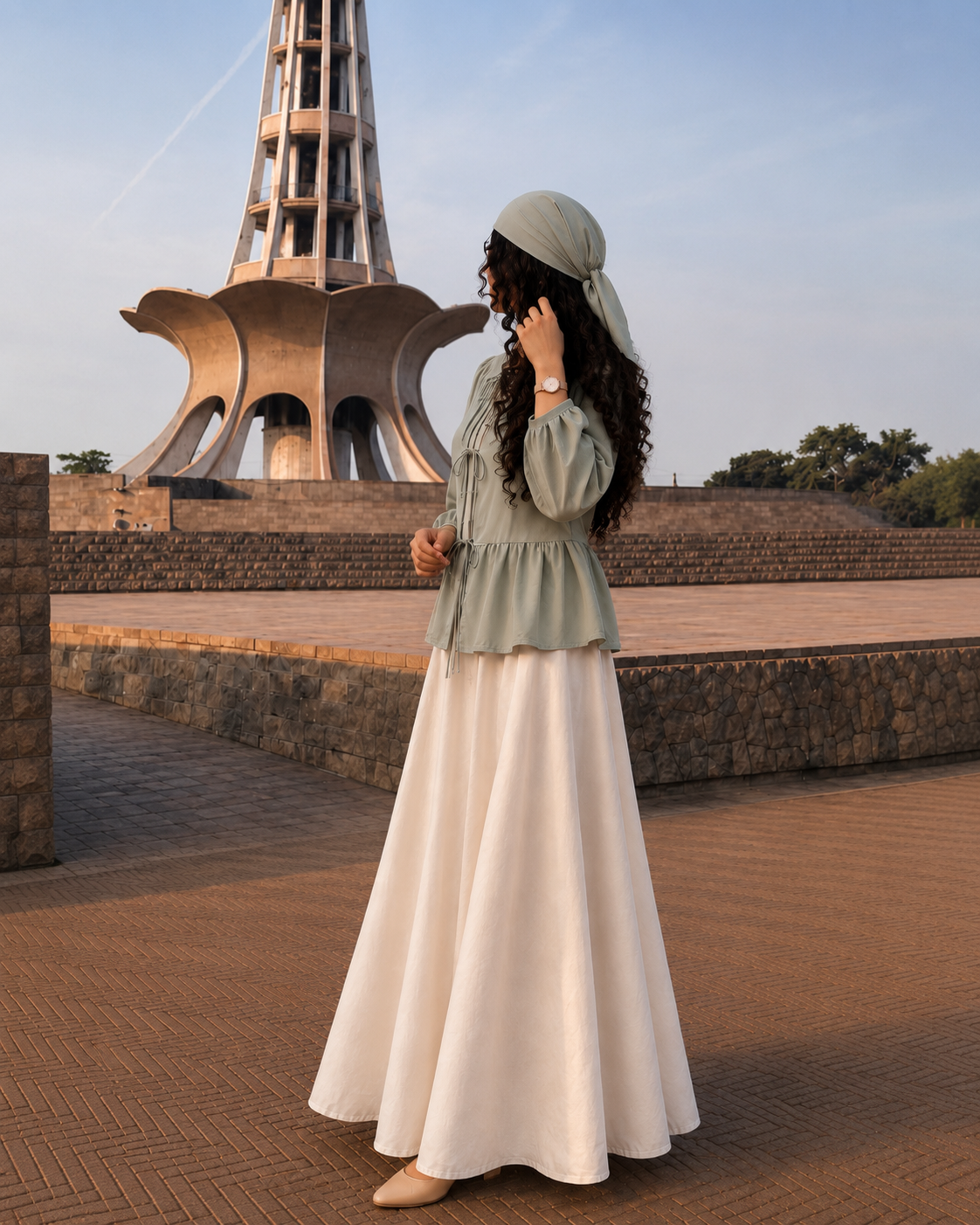 Sage Serenity Tie-Front Co-Ord Set