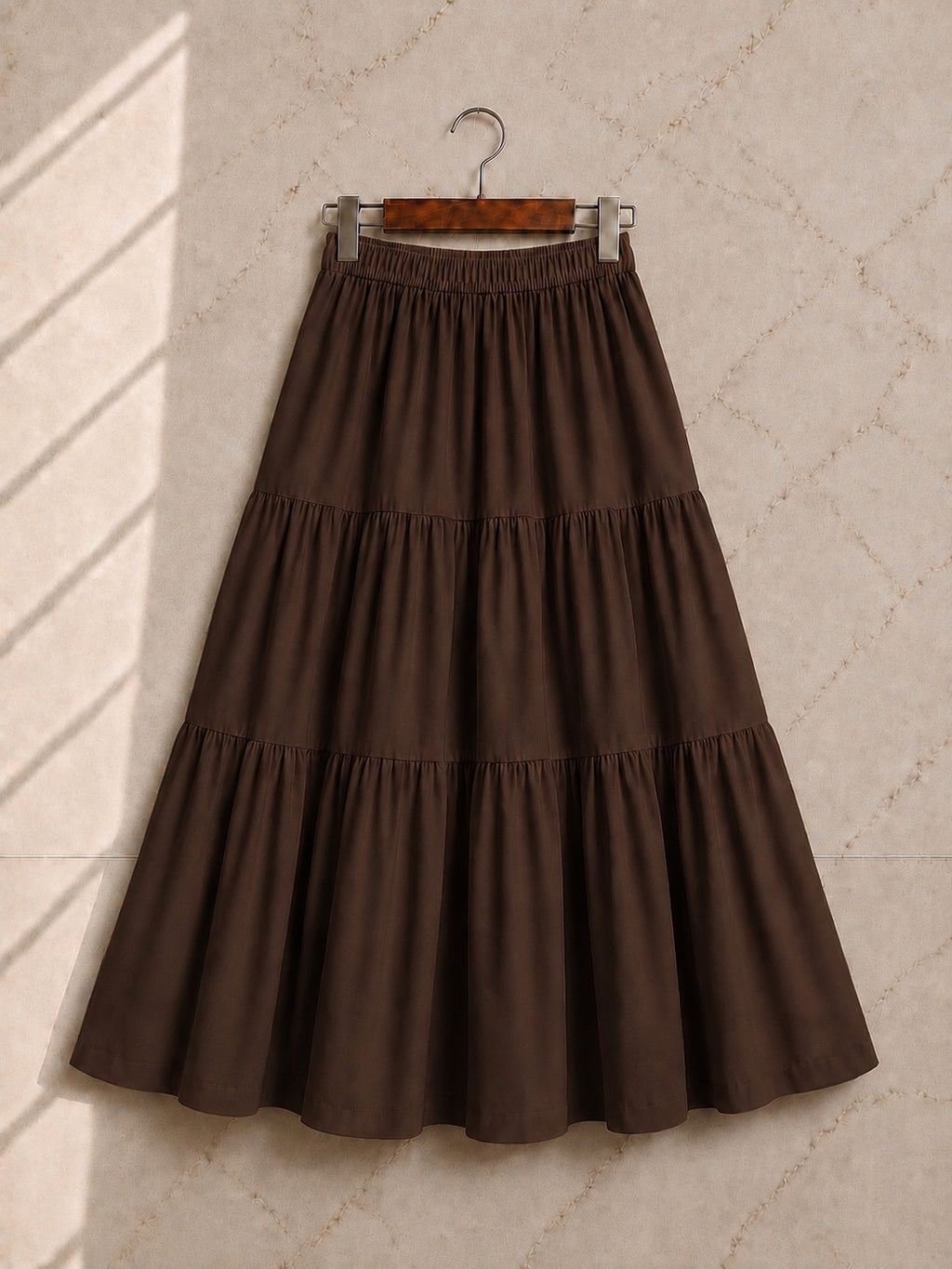 Midnight Elegance Tiered Maxi Skirt