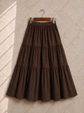 Midnight Elegance Tiered Maxi Skirt