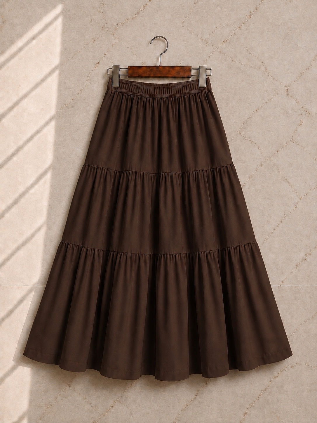 Midnight Elegance Tiered Maxi Skirt