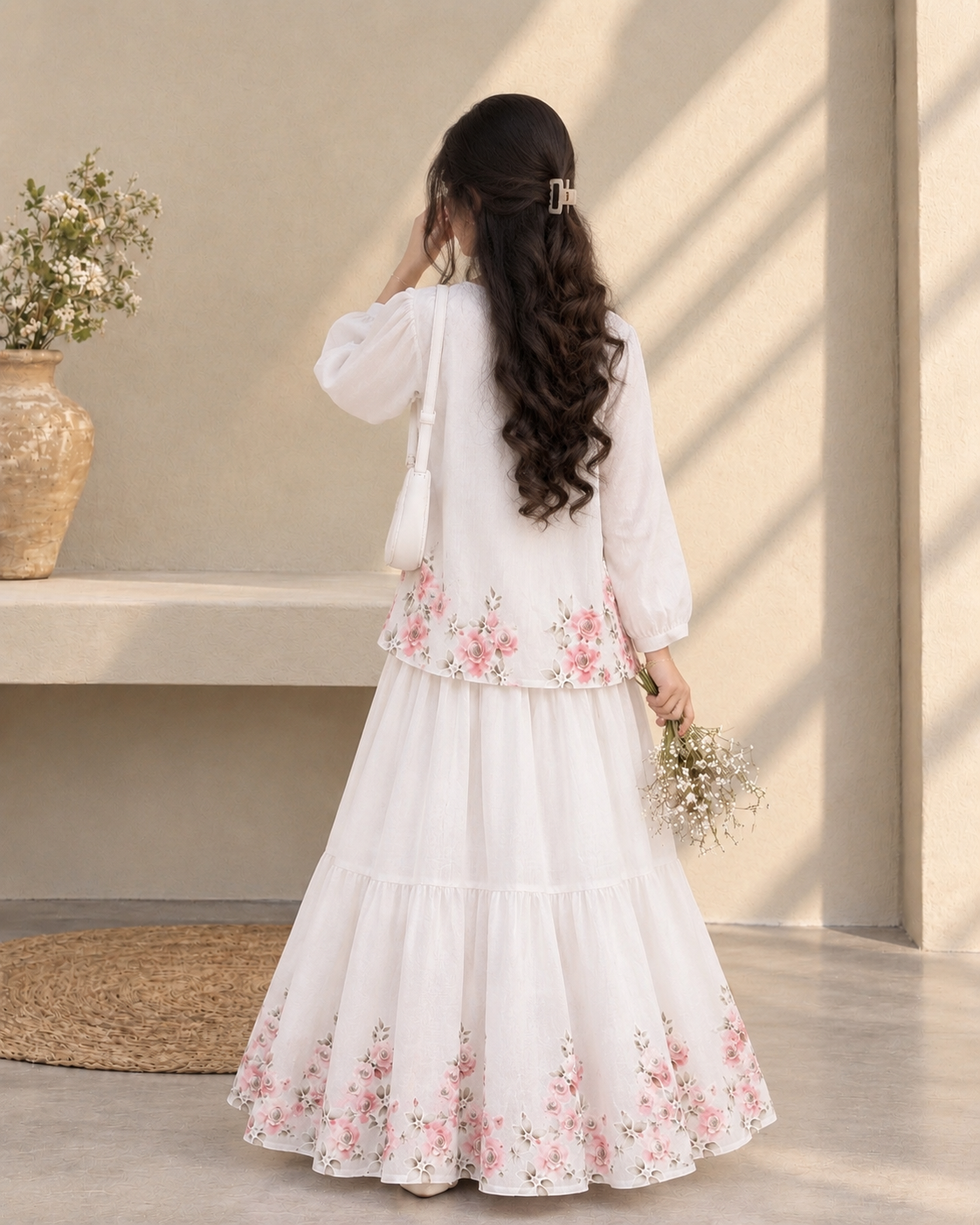 Rosy Bloom Maxi | Kids Floral Dress