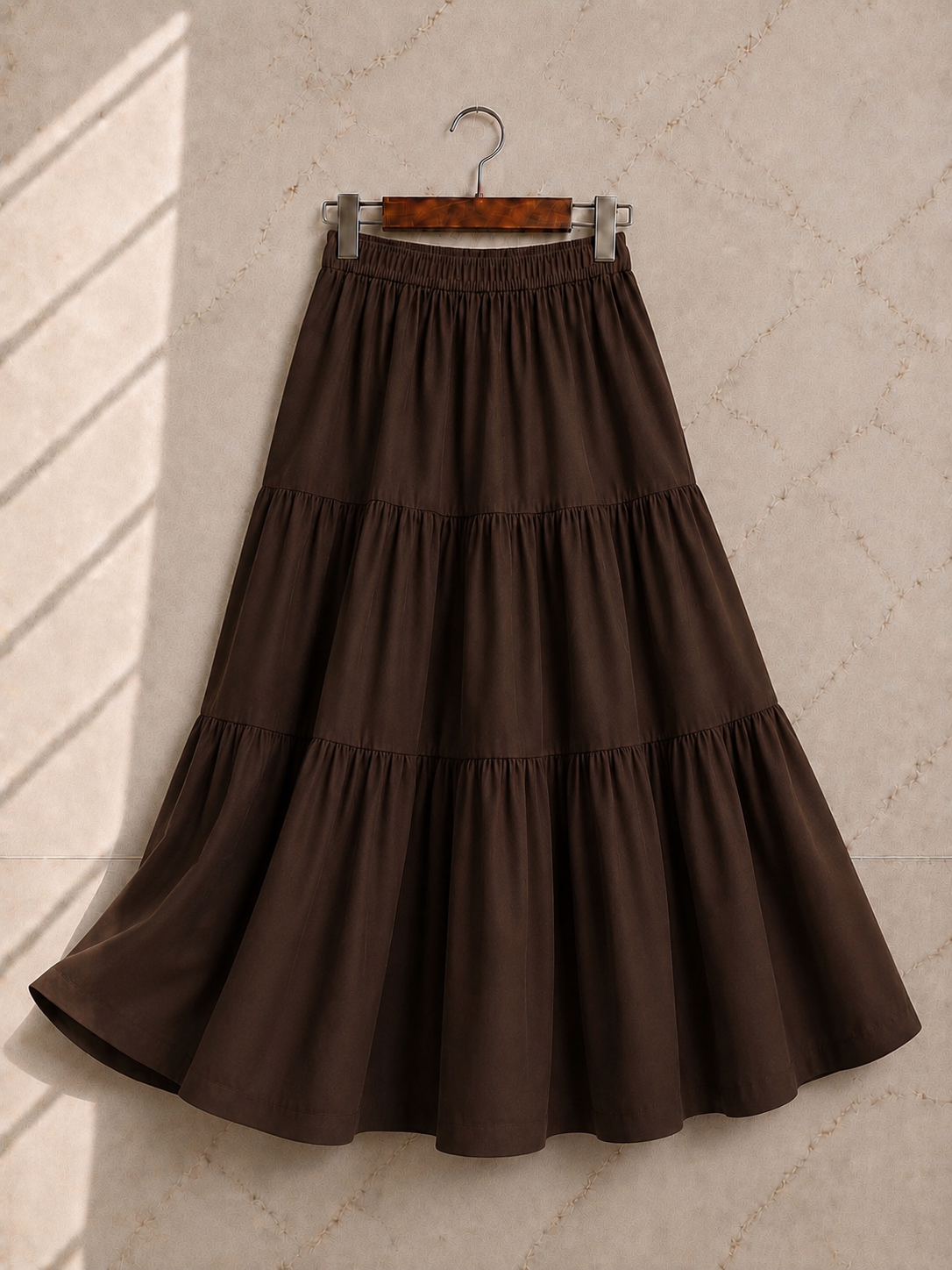 Midnight Elegance Tiered Maxi Skirt