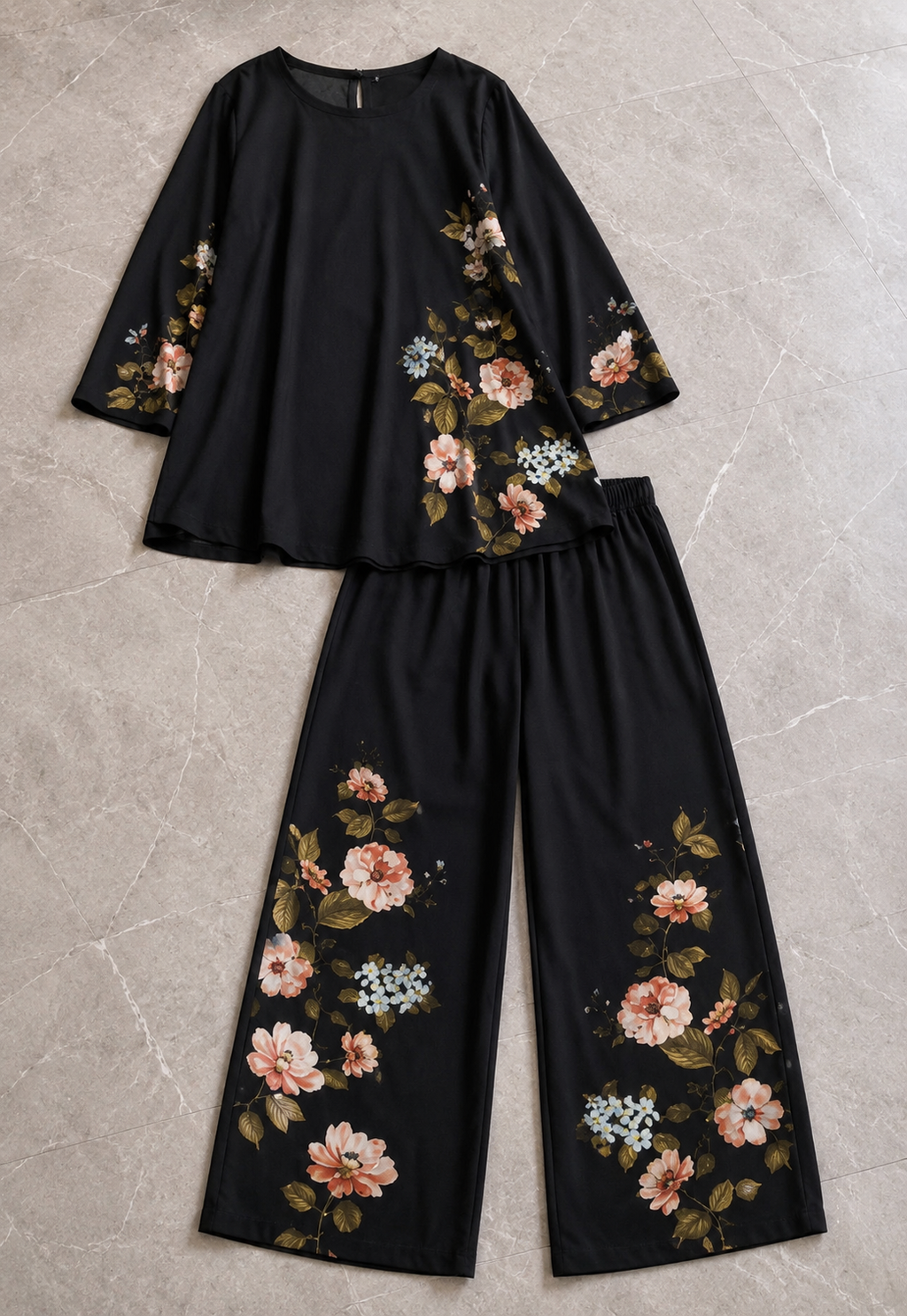 Midnight Bloom Floral Co-Ord Set