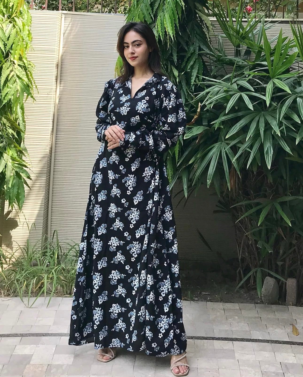 Midnight Bloom Floral Maxi Dress