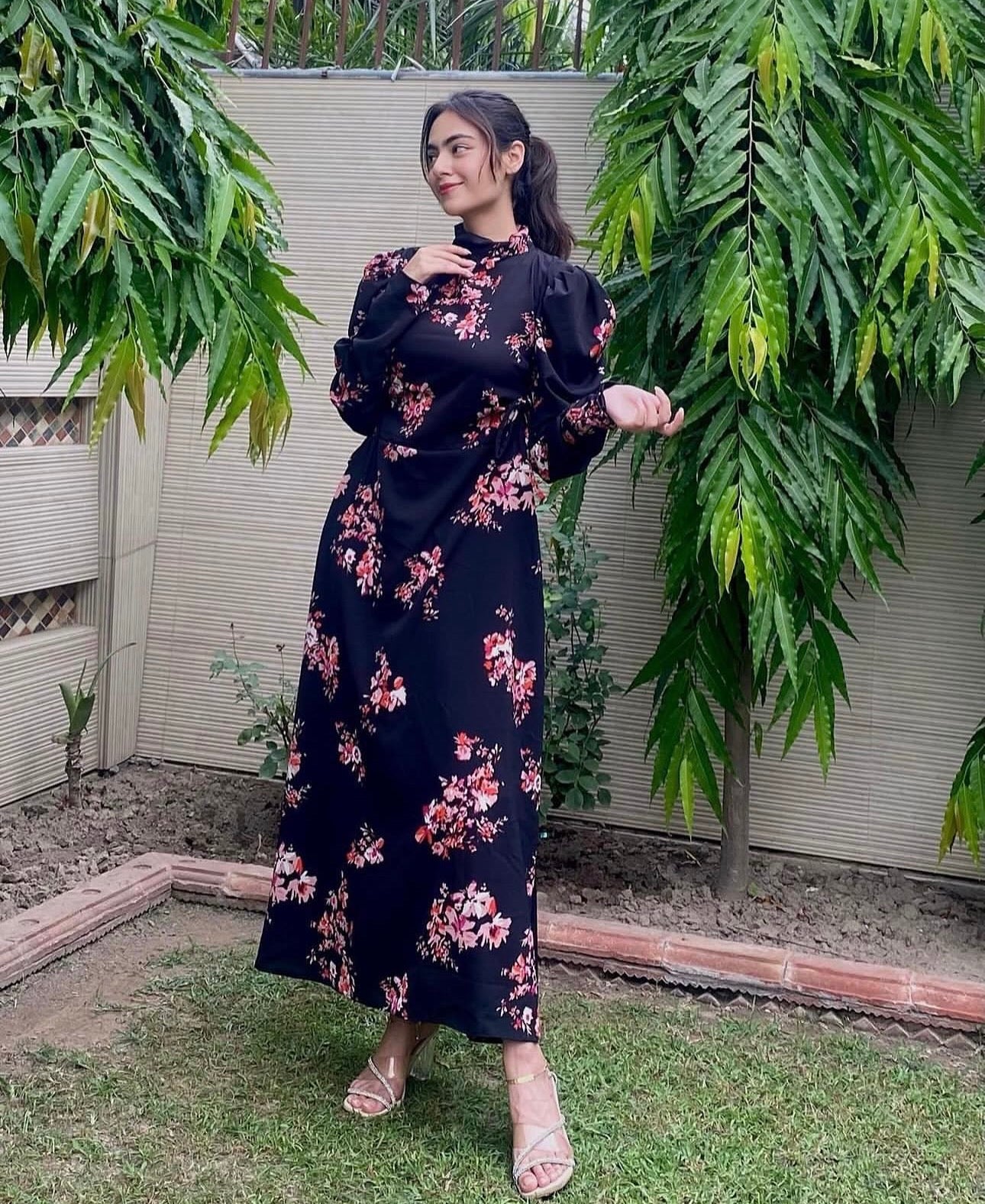 Midnight Blossom Floral Maxi Dress